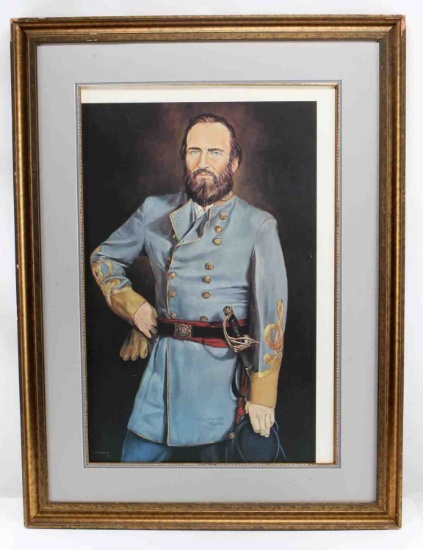 JM GARNER STONEWALL JACKSON SIGNED LITHOGRAPH
