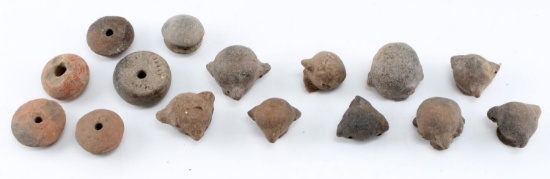 MISSISSIPPIAN CULTURE CERAMIC EAR SPOOLS