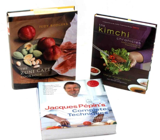 LOT OF 3 COOKBOOKS ZUNI CAFE PEPIN KIMCHI