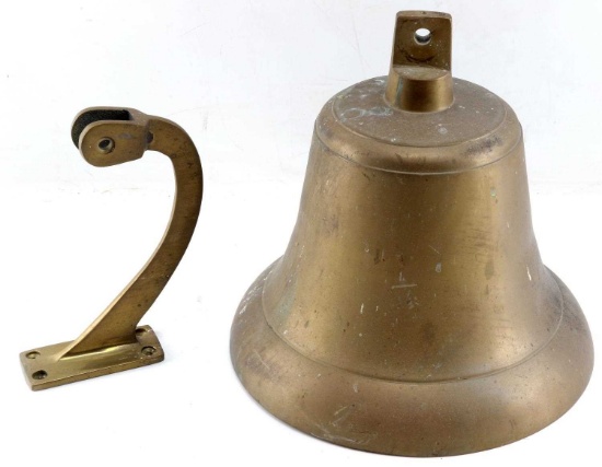 VINTAGE BRASS SHIPS BELL 12 BY 12 INCHES