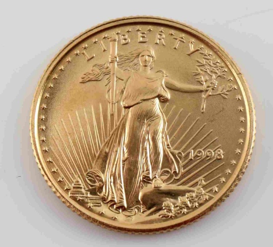 1999 GOLD AMERICAN EAGLE 1/10 OZ COIN BU