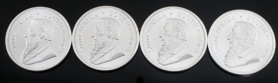 2020 SOUTH AFRICAN KRUGERRAND SILVER COIN LOT OF 4