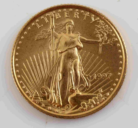 1997 GOLD 1/10 OZT AMERICAN EAGLE COIN BU