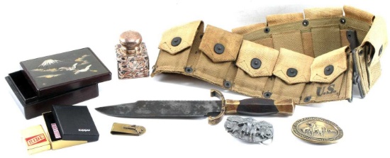 JAPANESE AND AMERICAN GENERAL ANTIQUE LOT OF EIGHT