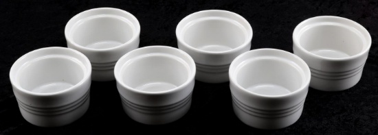 7 LE CREUSET 7 OZ RAMEKIN SOUFFFLE STONEWARE BOWLS