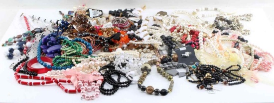 8 POUNDS OF UNSEARCHED COSTUME JEWELRY