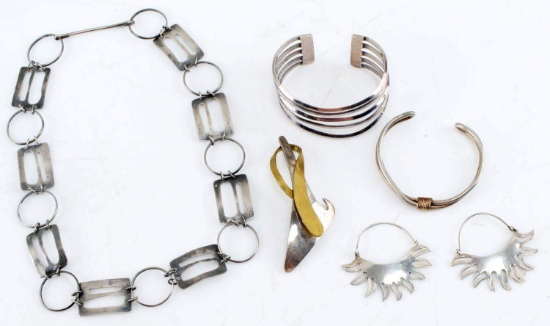 MODERNIST STERLING SILVER AND TAXCO JEWELRY