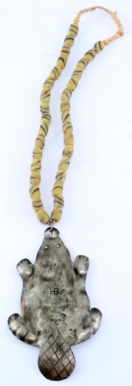 HUDSON BAY NATIVE AMERICAN TRADE BEAD AND PENDANT