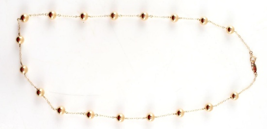 PETER S BRAM 10 KT GOLD BEAD NECKLACE