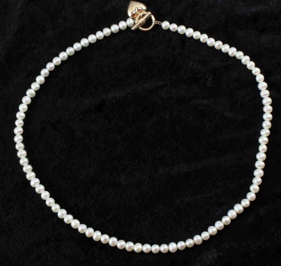 14K YELLOW GOLD PEARL PETER BRAMS DESIGN NECKLACE