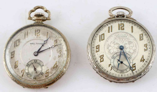 WALTHAM ANTIQUE POCKET WATCH LOT OF 2