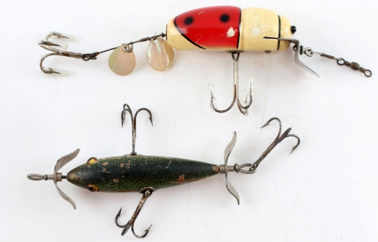 LOT OF 2 FISHING LURES CREEK CHUB S BEND MINNOW