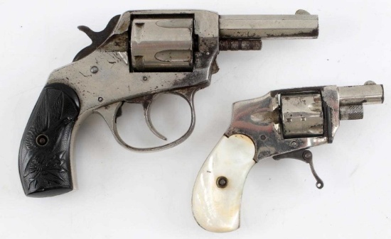 2 REVOLVERS H&R BULLDOG .32 & KOLB HAMMERLESS .22