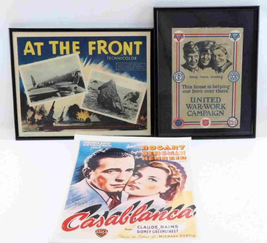 WWII US FILM & YMCA WAR WORK CAMPAIGN PRINTS
