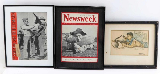 WWII US MAGAZINE COVERS & VIETNAM ERA SKETCH