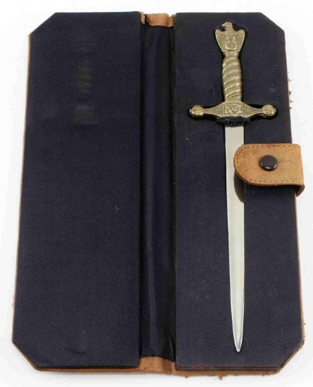 WWII GERMAN KRIEGSMARINE CASED DAGGER LETTER OPENE