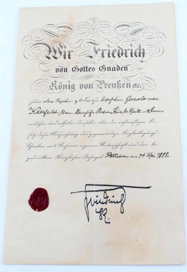 FRIEDRICH WILHELM III KING OF PRUSSIA MERIT AWARD
