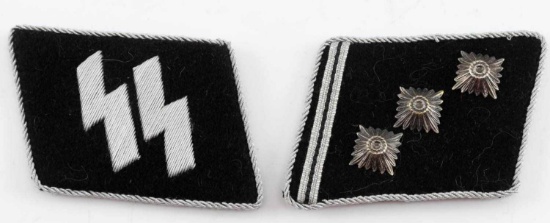 WWII GERMAN THIRD REICH SS OFFICER COLLAR TAB LOT