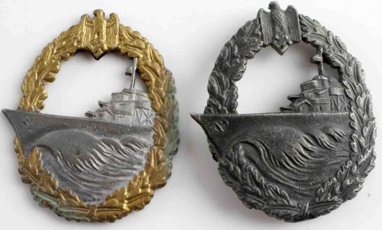 WWII GERMAN 3RD REICH KRIEGSMARINE DESTROYER BADGE