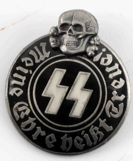 WWII GERMAN THIRD REICH WAFFEN SS TOTENKOPF BADGE