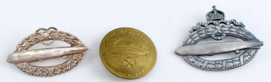 WWII THIRD REICH GERMAN IMPERIAL ZEPPELIN BADGES