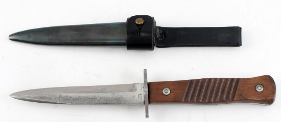 WWII GERMAN THIRD REICH BOOT KNIFE WITH SCABBARD