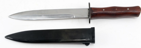 WWII ITALIAN SARCO M91 FIGHTING KNIFE W/ SCABBARD