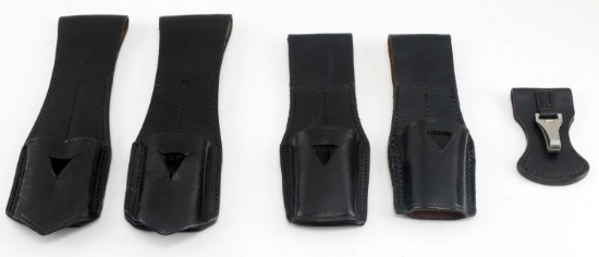 WWII LEATHER K-98 BAYONET FROG HANGER LOT OF SIX