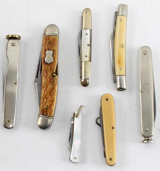 VINTAGE FOLDING POCKET KNIFE LOT OF SEVEN