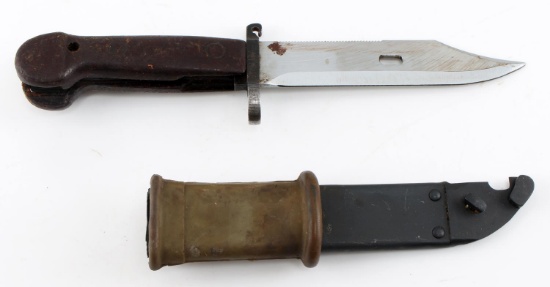 COLD WAR ERA 1960  AK 47  BAYONET & SCABBARD