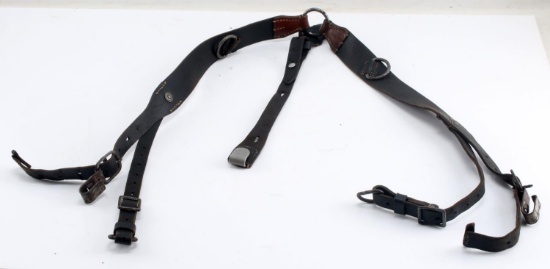 WWII GERMAN THIRD REICH LEATHER Y STRAP HARNESS