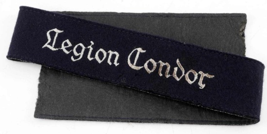 WWII GERMAN THIRD REICH LEGION CONDOR CUFF TITLE