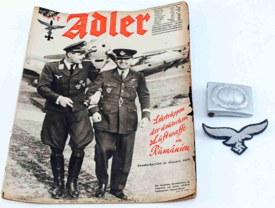 WWII GERMAN THIRD REICH LUFTWAFFE BADGE BUCKLE LOT