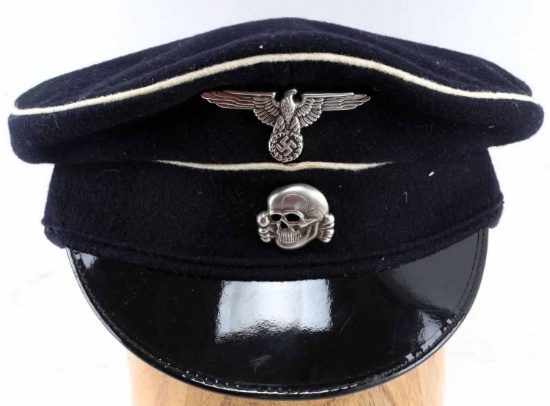 WWII GERMAN THIRD REICH WAFFEN SS VISOR CAP
