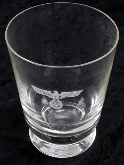 WWII GERMAN THIRD REICH REICHSADLER EMBOSSED GLASS