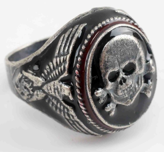 WWII THIRD REICH GERMAN WAFFEN SS TOTENKOPF RING