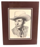 DONOVAN GATEWOOD SIGNED PRINT OF HANK WILLIAMS SR