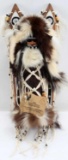 PLAINS INDIAN BUFFALO HUNTERS CRADLEBOARD & DOLL