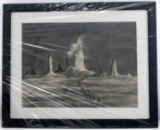 GREG BOWEN ORIGINAL SOUTHWESTERN CHARCOAL ART