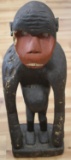 AFRICAN BULU WOODEN MONKEY STATUE
