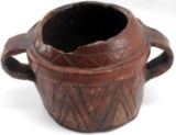PRE COLUMBIAN NARINO INCISED POTTERY VESSEL