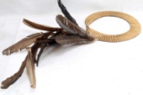AMAZONIAN HEAD RING WITH BROWN FEATHERS