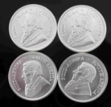2020 SOUTH AFRICAN KRUGERRAND SILVER COIN LOT OF 4