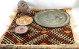 LOT OF ETHNOGRAPHIC ITEMS PLATE TEXTILE PENDANTS