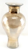 LARGE SCALE GRAY TONE HAND BLOWN GLASS VASE
