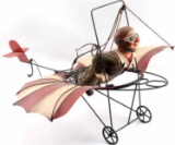 MAN ON HANG GLIDER METAL PAINTED DECORATION