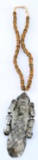 HUDSON BAY NATIVE AMERICAN TRADE BEAD AND PENDANT