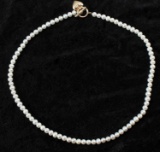 14K YELLOW GOLD PEARL PETER BRAMS DESIGN NECKLACE