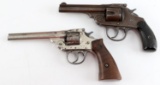 2 IVER JOHNSON TOP BREAK REVOLVERS .22 & .32 CAL