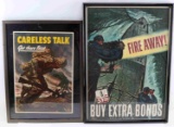 WWII US ARMY & WAR BONDS LITHOGRAPHIC PRINTS
